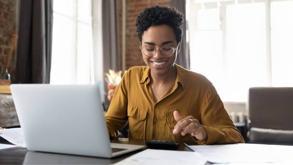 Young Businesswoman On Laptop