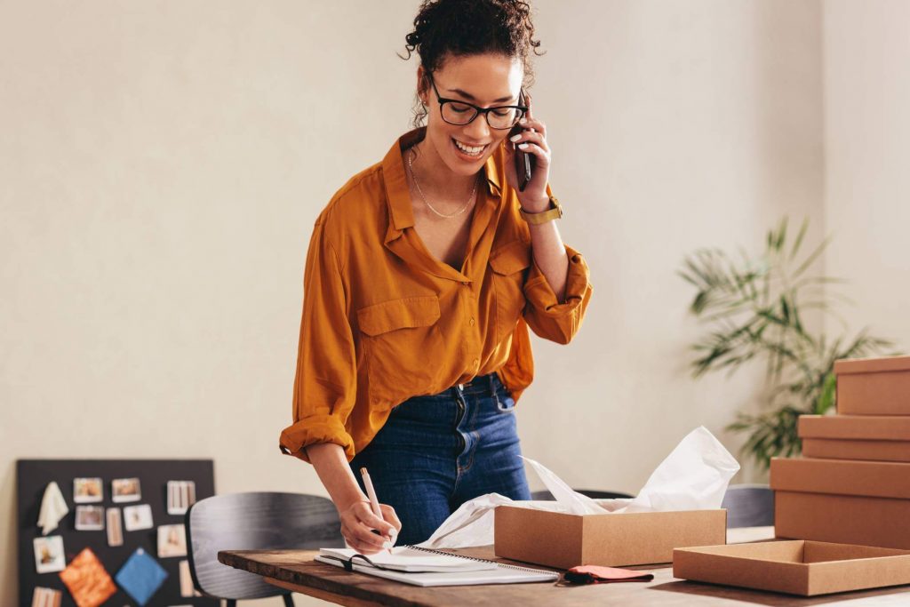 Young Businesswomen On The Phone