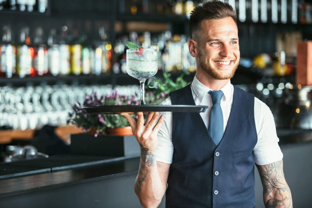 Waiter Serving Drinks