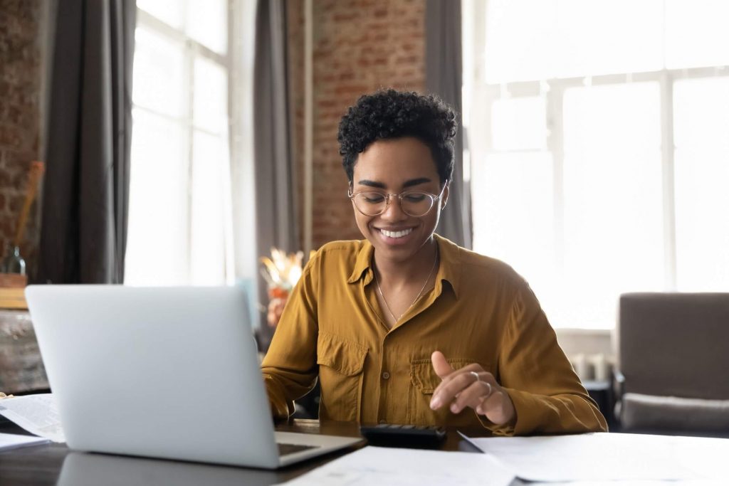 Young Business Woman On Laptop