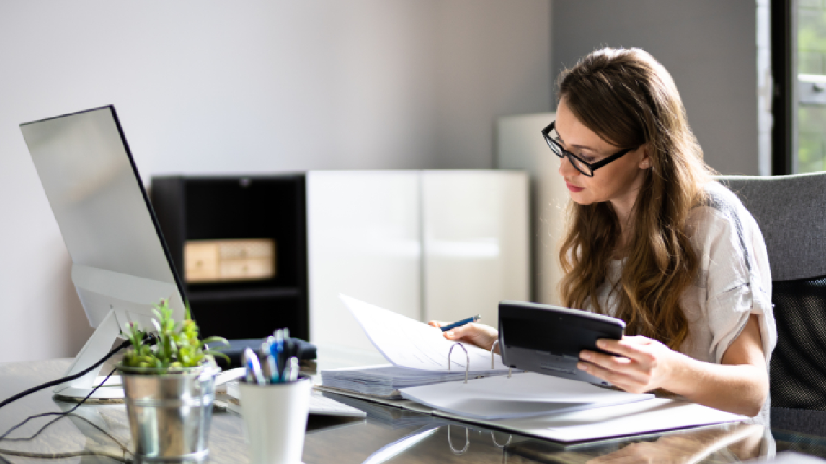 Woman At Desk